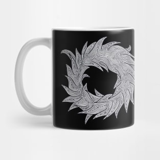 Wreath (black and white) Mug